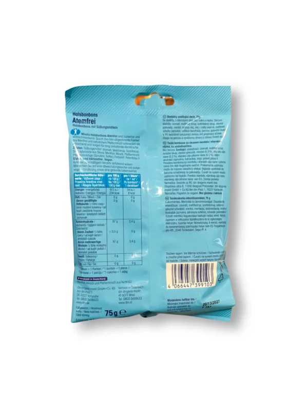 Candy, breath-free, sugar-free, 75 g Candy, breath-free, sugar-free, 75 g