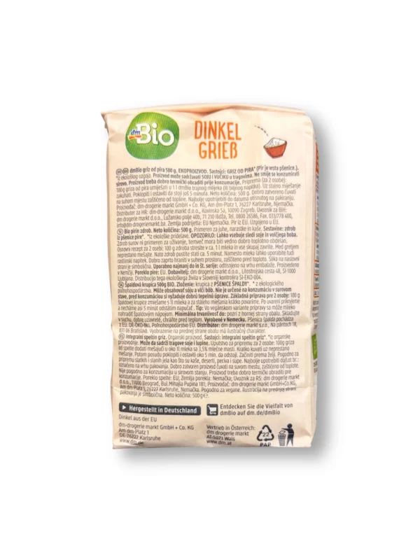 Dinkel Grieß, 500 g