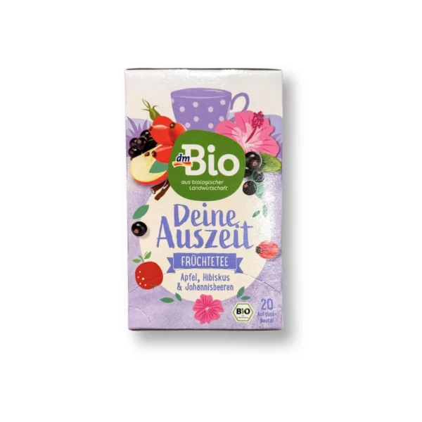 Fruit tea "Deine Auszeit" with apple, hibiscus & currants (20 bags), 38 g Fruit tea "Deine Auszeit" with apple, hibiscus & currants (20 bags), 38 g
