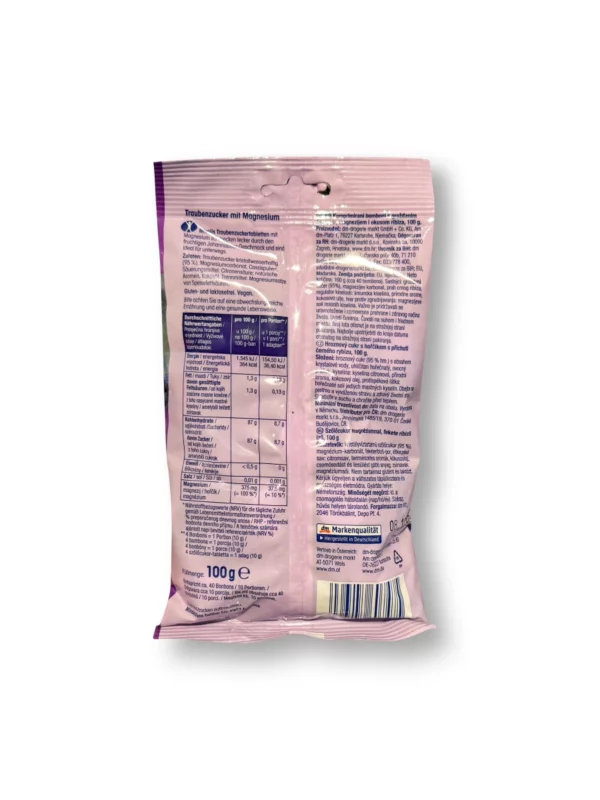 Dextrose, blackcurrant with magnesium, 100 g