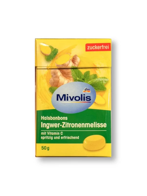 Candy, ginger-lemon balm, sugar-free, 50 g