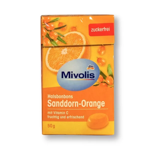 Candy, sea buckthorn orange, sugar-free, 50 g