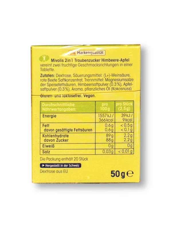 Dextrose 2in1, raspberry-apple, 50 g