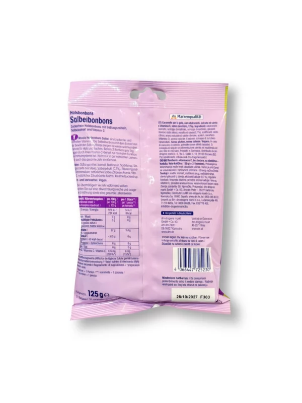Sweet, sage sweets, sugar-free, 125 g