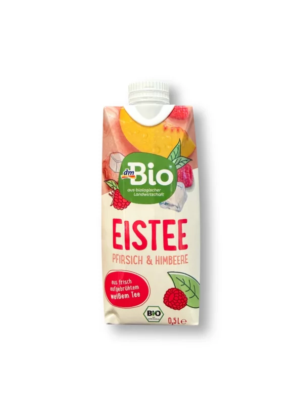 Eistee, weißer Tee mit Pfirsich & Himbeere, 500 ml