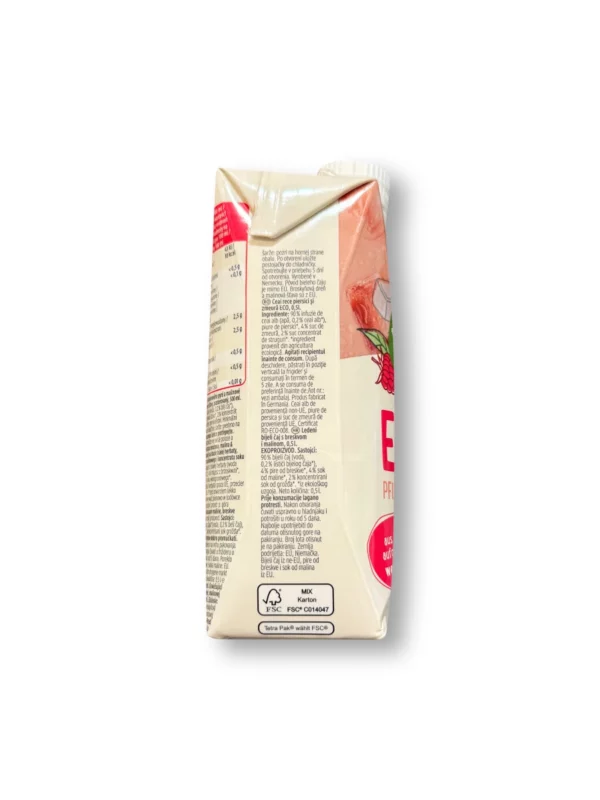Eistee, weißer Tee mit Pfirsich & Himbeere, 500 ml