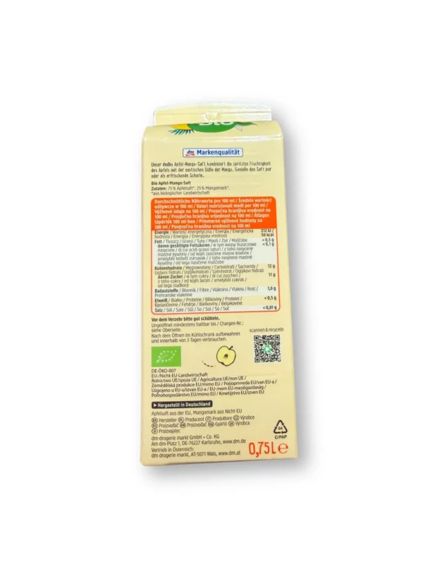 Direktsaft, Apfel-Mango mit Mangomark, 0,75 l