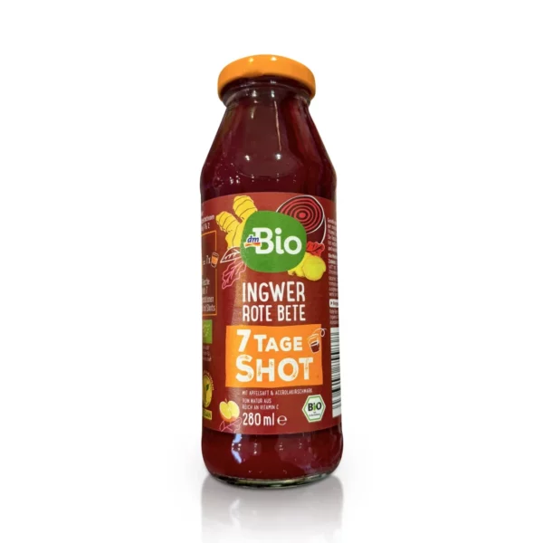 Ingwer & Rote Bete Shot 7 Tage, 280 ml Ingwer & Rote Bete Shot 7 Tage, 280 ml