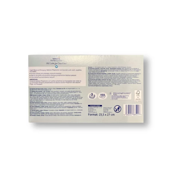 Baby wipes dry, 3-ply, 150 pcs. Baby wipes dry, 3-ply, 150 pcs.