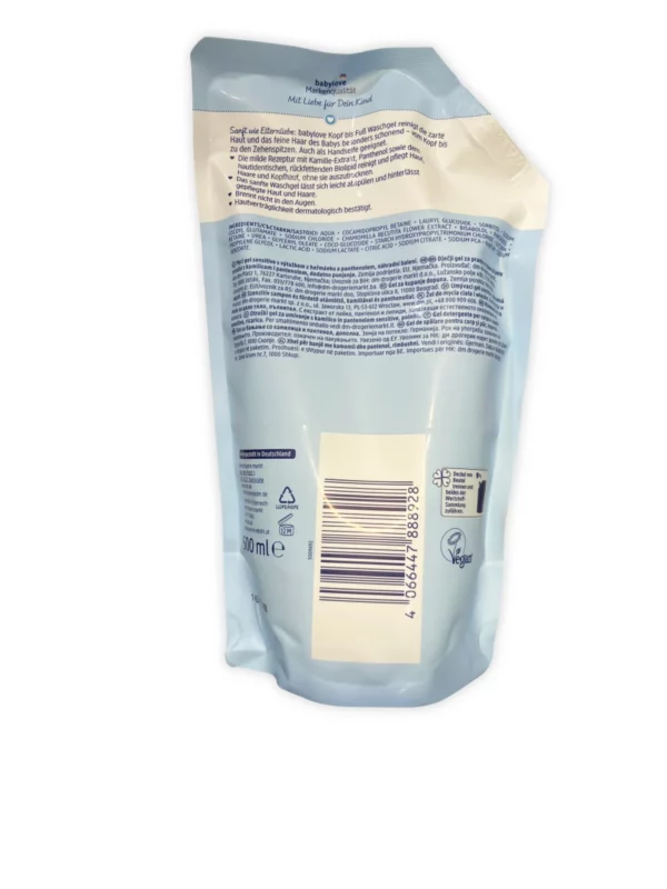 Wash gel head to toe sensitive refill pack, 500 ml Wash gel head to toe sensitive refill pack, 500 ml