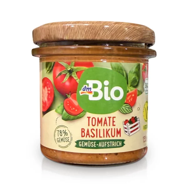 Gemüseaufstrich, Tomate Basilikum, 135 g Gemüseaufstrich, Tomate Basilikum, 135 g
