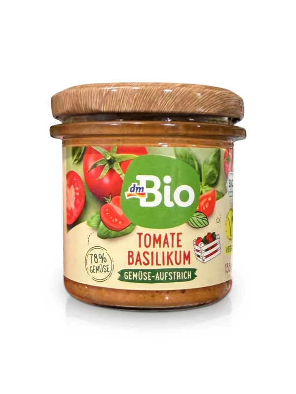 Gemüseaufstrich, Tomate Basilikum, 135 g Gemüseaufstrich, Tomate Basilikum, 135 g