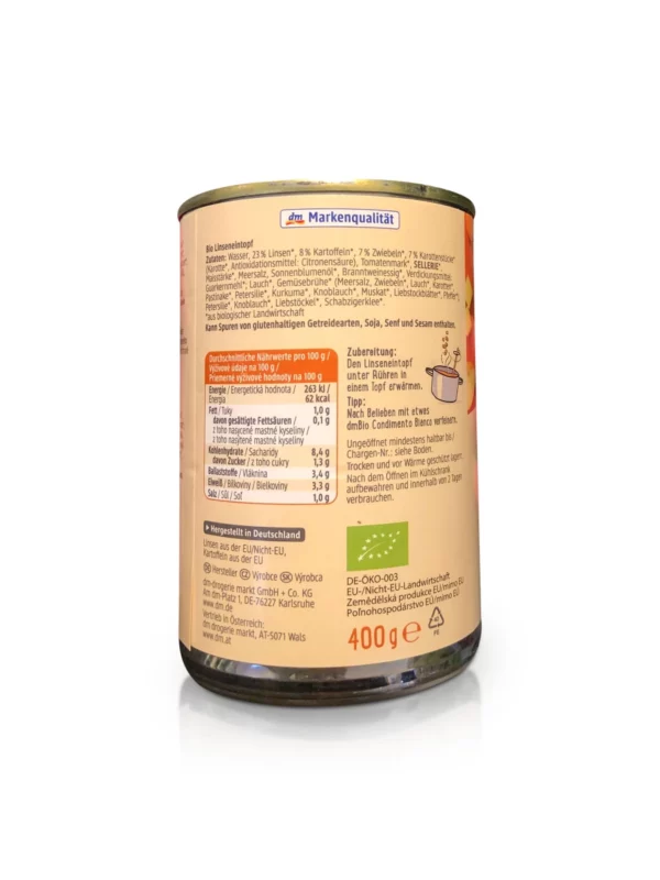 Eintopf, Linsen mit Kartoffeln, 400 g