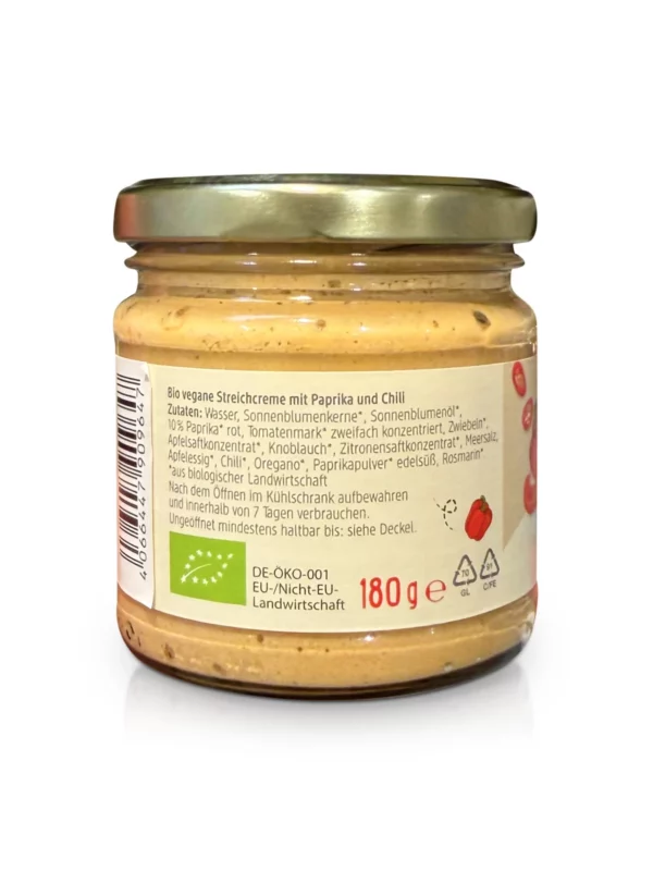 Brotaufstrich, Streichcreme Paprika-Chili, 180 g