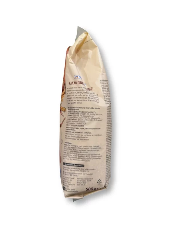 Porridge, Kakao Dinkel mit Haselnüssen, 500 g