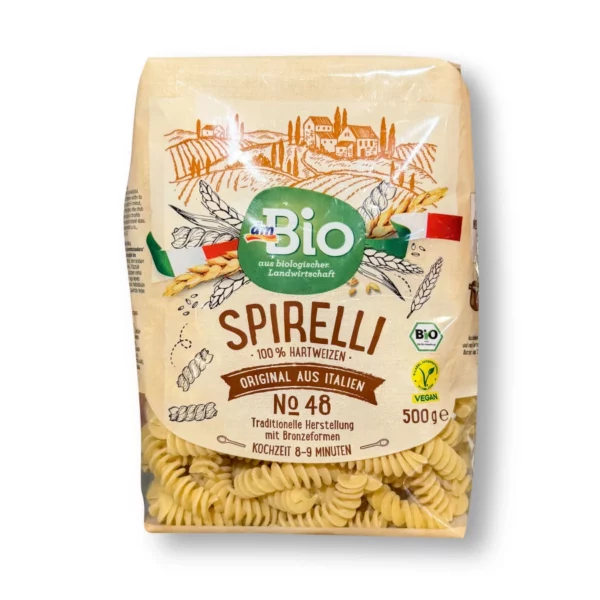 Nudeln, Spirelli aus Hartweizen, No.48, 500 g