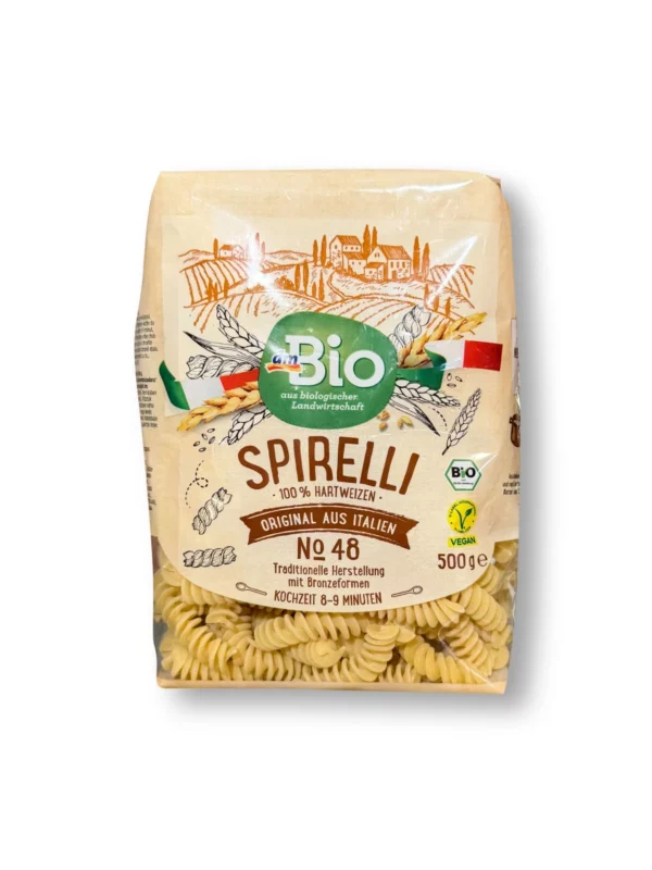 Nudeln, Spirelli aus Hartweizen, No.48, 500 g Nudeln, Spirelli aus Hartweizen, No.48, 500 g