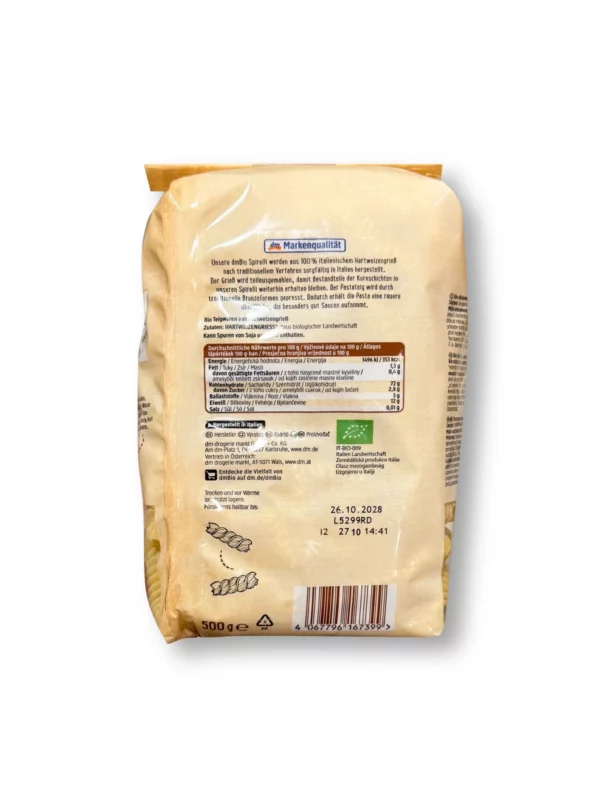 Nudeln, Spirelli aus Hartweizen, No.48, 500 g Nudeln, Spirelli aus Hartweizen, No.48, 500 g