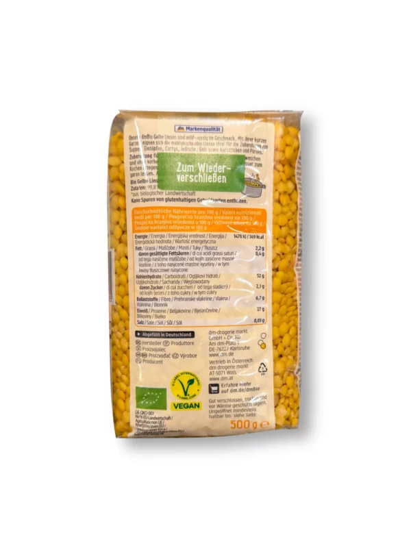 Yellow lentils, 500 g