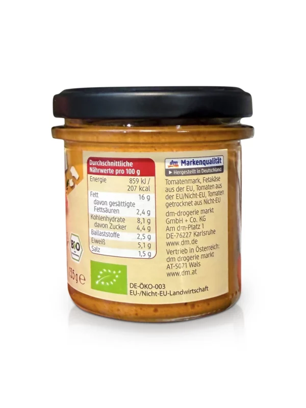 Brotaufstrich, Getrocknete Tomate & Feta, 135 g Brotaufstrich, Getrocknete Tomate & Feta, 135 g