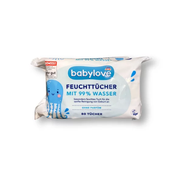 Wet wipes with 99% water (4x80 pcs.), 320 pcs.