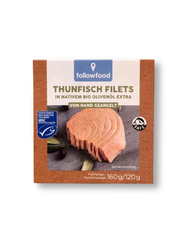 Thunfisch Filets, in nativem Bio-Olivenöl extra, MSC Zertifizierung, 120 g