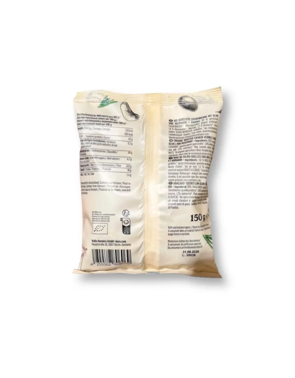 Geröstete Cashewkerne, Olive-Rosmarin, 150 g