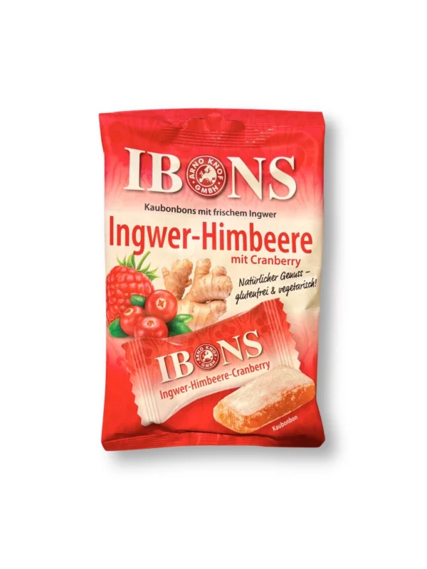 Bonbon, Ingwer-Himbeere mit Cranberry, 92 g