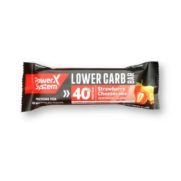 Proteinriegel 40%, Lower Carb Bar, Strawberry Cheesecake Geschmack, 40 g
