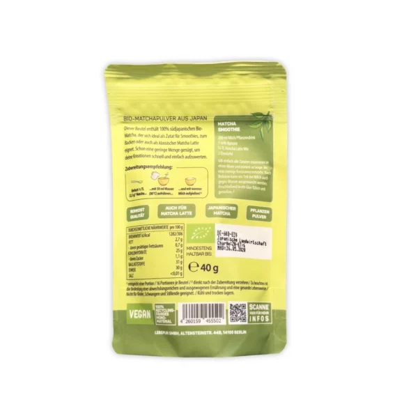 Pflanzenpulver, Matcha, 40 g