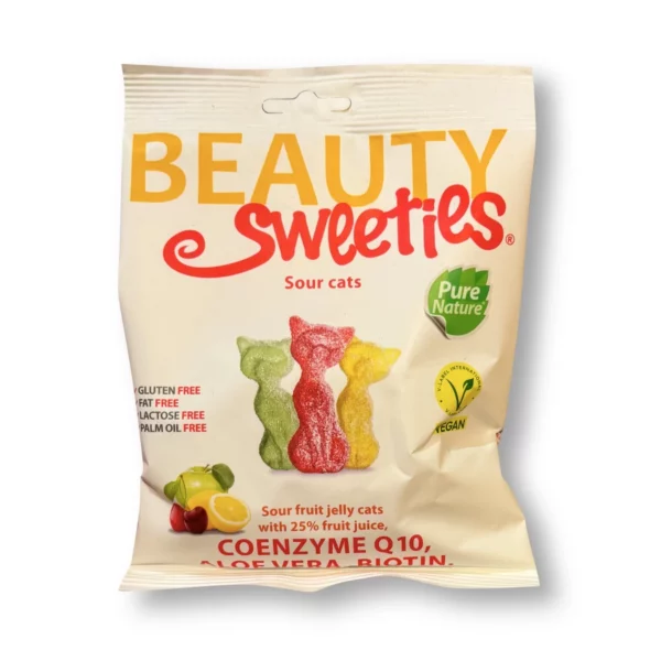 Fruit gums, sour cats, 125 g