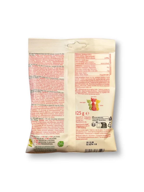 Fruit gums, sour cats, 125 g