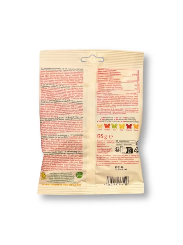 Fruit jelly, butterflies, 125 g