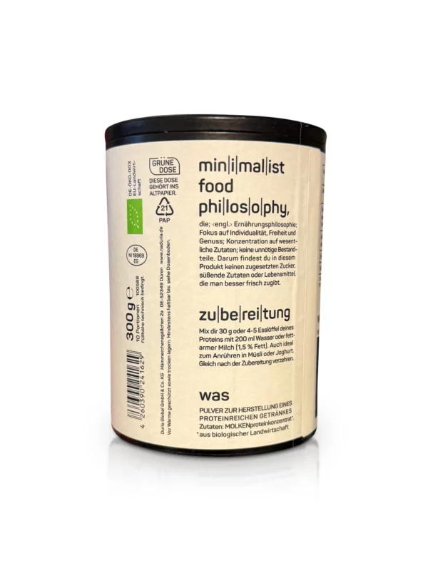 Whey protein powder, unflavored, unsweetened, 300 g