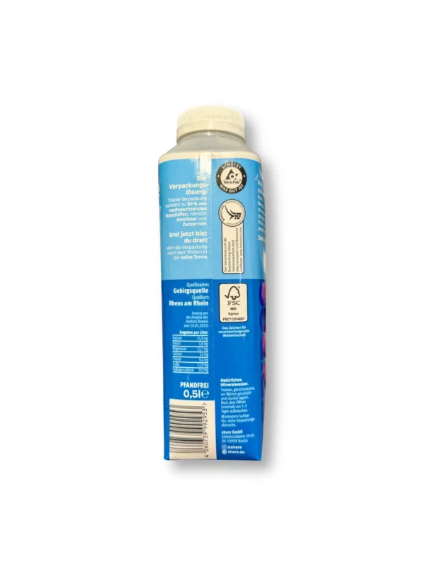 Natürliches Mineralwasser, Still, 0,5 l