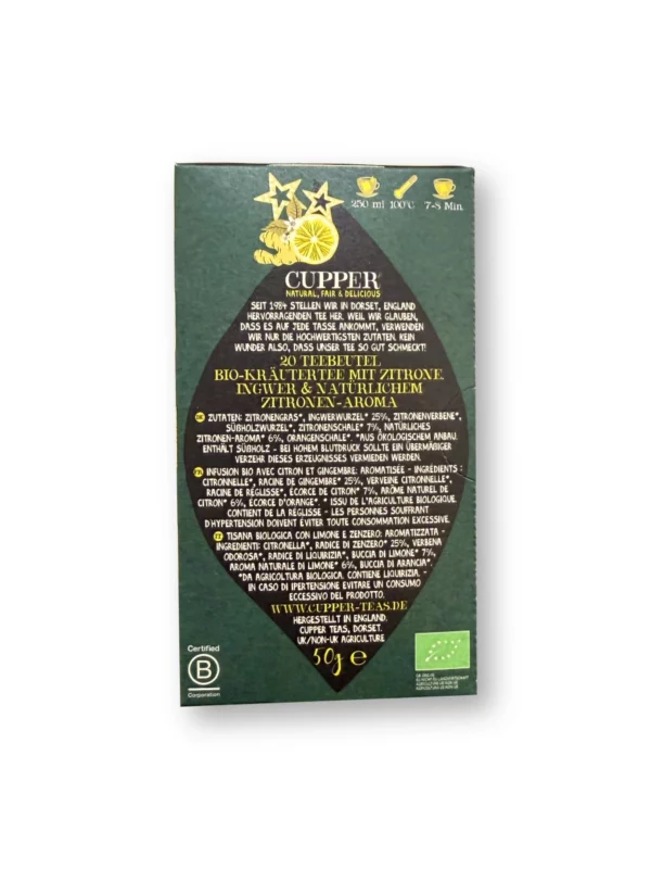 Herbal tea "Superstar" with lemon & ginger (20 bags), 50 g