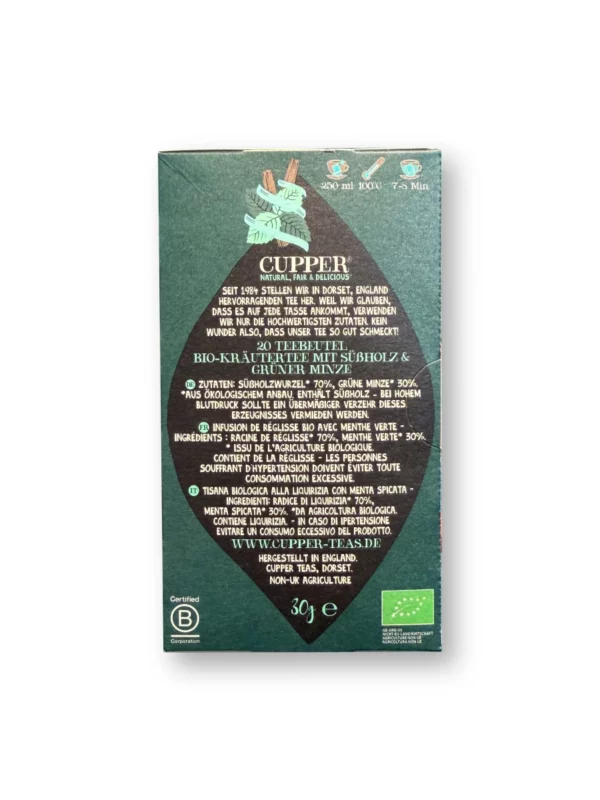 Herbal tea with licorice & mint (20 bags), 30 g