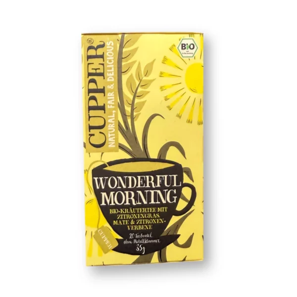 Kräutertee "Wonderful Morning" mit Zitronengras, Mate & Zitronenverbene (20 Beutel), 35 g