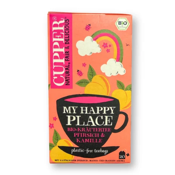 Herbal tea "My Happy Place" with peach & camomile (20 bags), 30 g Herbal tea "My Happy Place" with peach & camomile (20 bags), 30 g