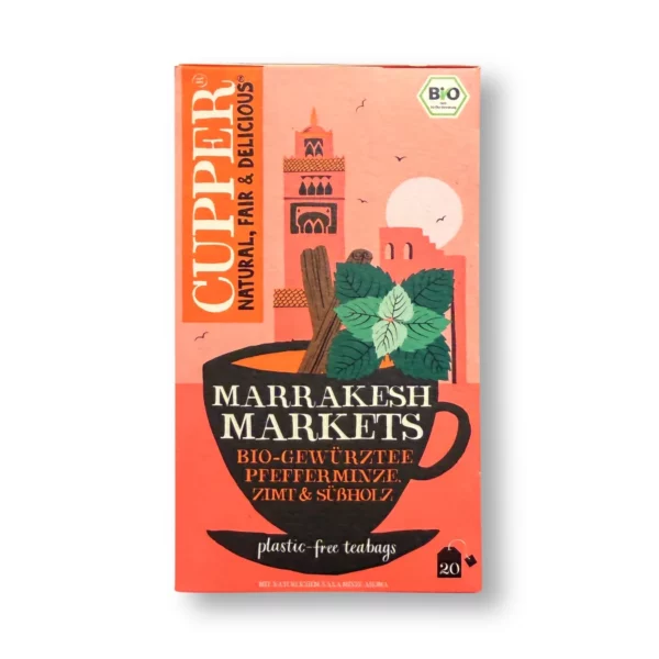 Herbal tea "Marrakesh Markets" with peppermint, cinnamon & licorice (20 bags), 35 g Herbal tea "Marrakesh Markets" with peppermint, cinnamon & licorice (20 bags), 35 g
