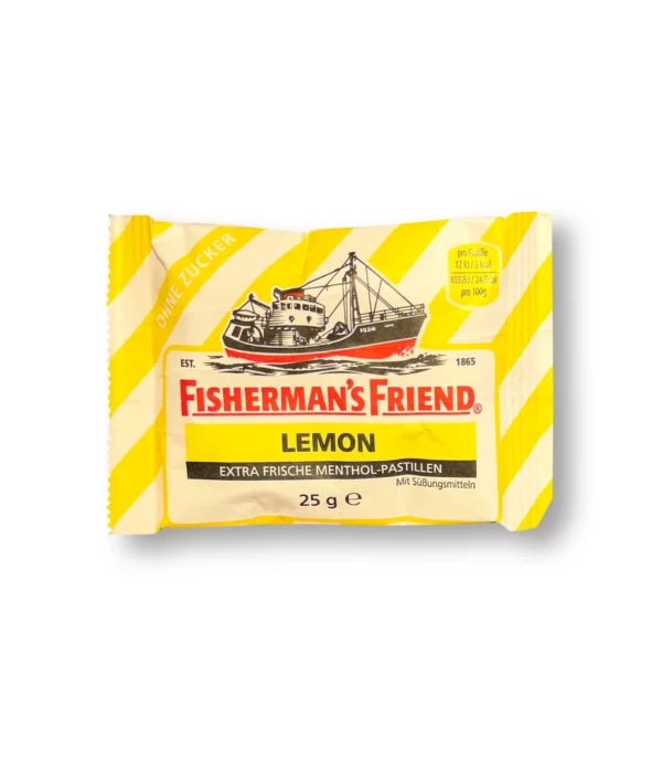 Pastilles, lemon, sugar-free, 25 g