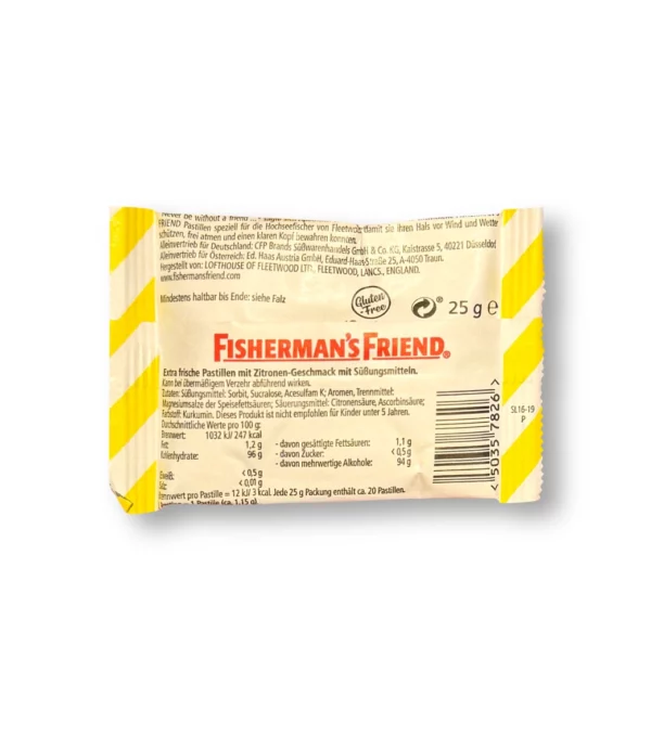 Pastilles, lemon, sugar-free, 25 g