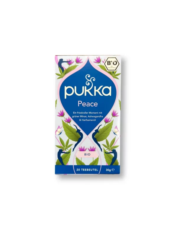 Kräutertee "Peace" mit Grüner Minze, Ashwagandha & Hanföl (20 Beutel), 30 g Kräutertee "Peace" mit Grüner Minze, Ashwagandha & Hanföl (20 Beutel), 30 g