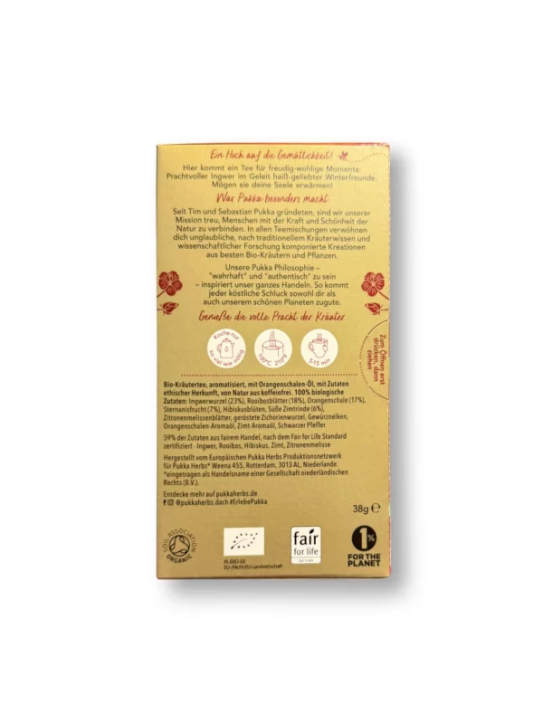 Herbal tea "Winter Joy" with ginger, rooibos, orange & star anise (20 bags), 38 g