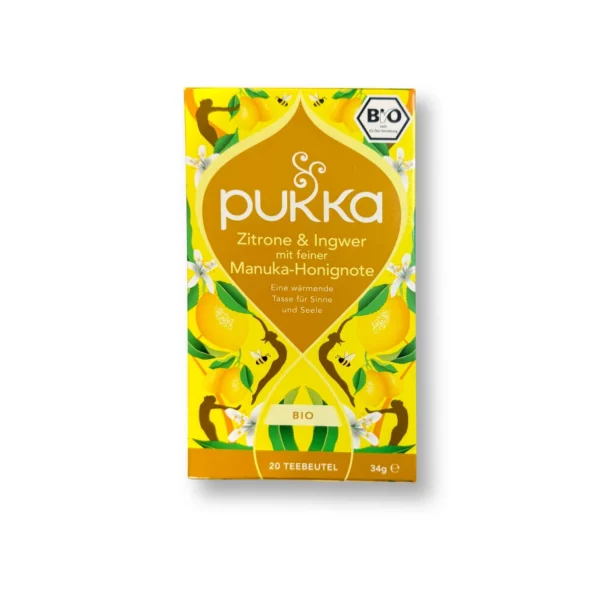 Lemon & ginger herbal tea with a hint of manuka honey (20 bags), 34 g