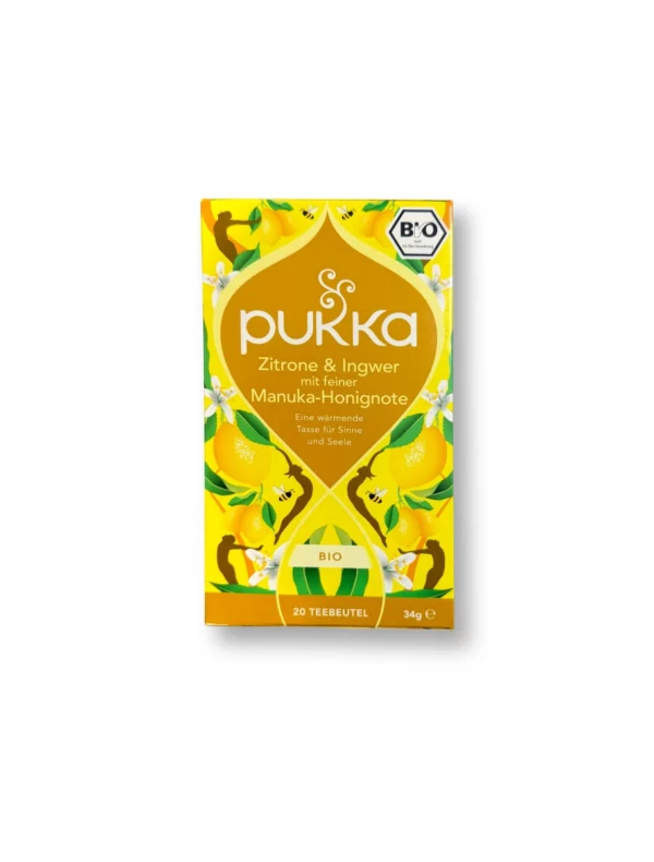 Lemon & ginger herbal tea with a hint of manuka honey (20 bags), 34 g