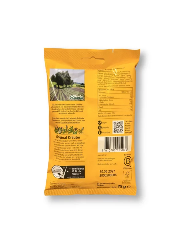 Candy, original herbs, 75 g
