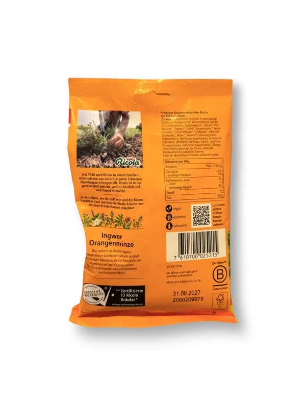 Candy, ginger orange mint, 75 g