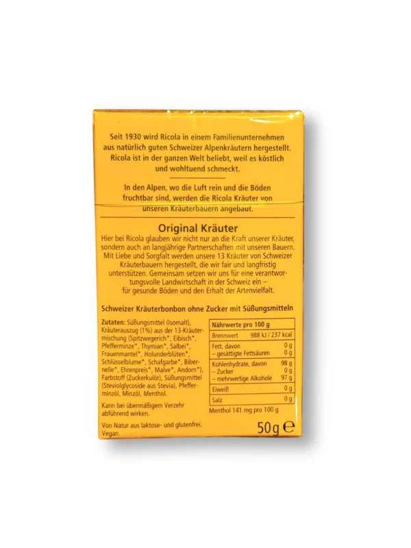 Bonbon, Original Kräuter, zuckerfrei, in der Taschenbox, 50 g Bonbon, Original Kräuter, zuckerfrei, in der Taschenbox, 50 g