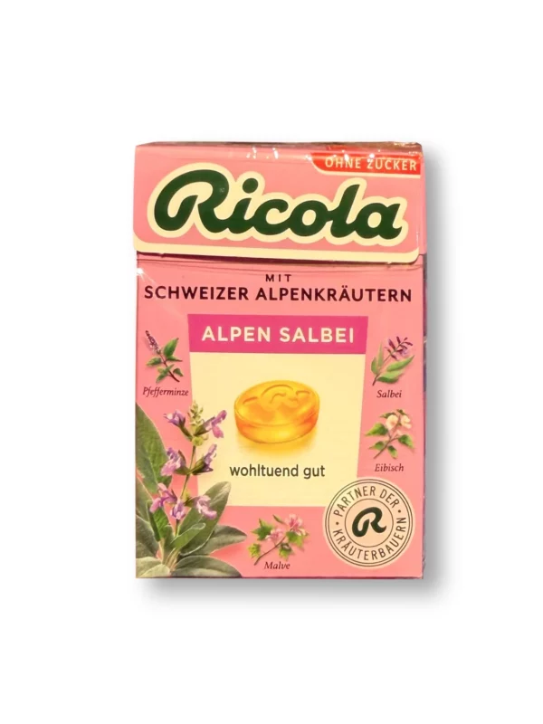 Candy, Alpine sage, sugar-free, in a pocket box, 50 g